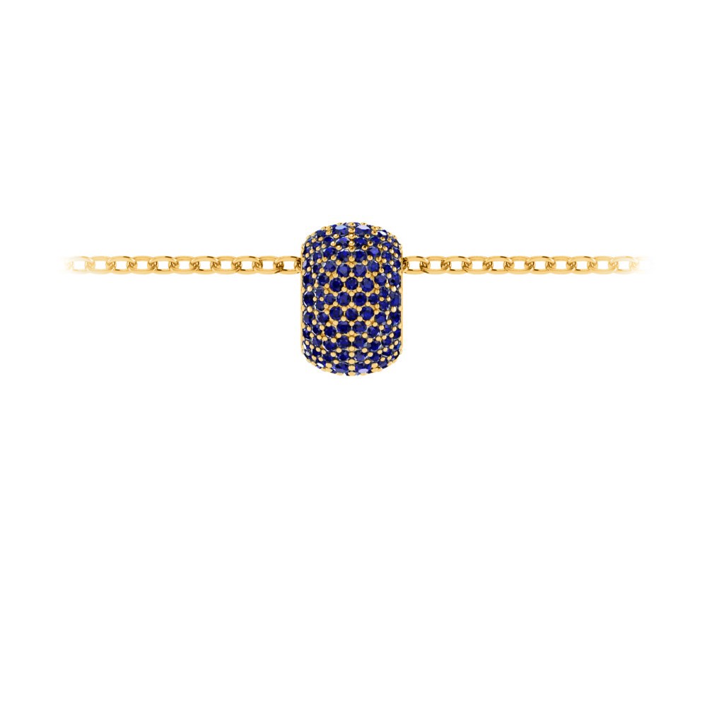 Pavé Sapphire Birthstone Bead Charm