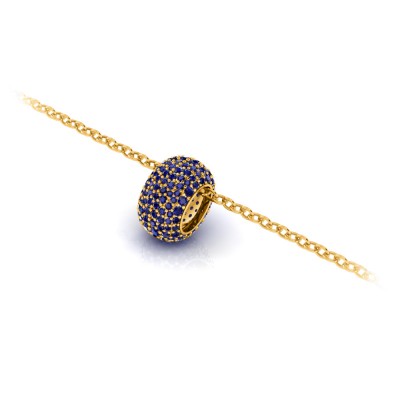 Pavé Sapphire Birthstone Bead Charm