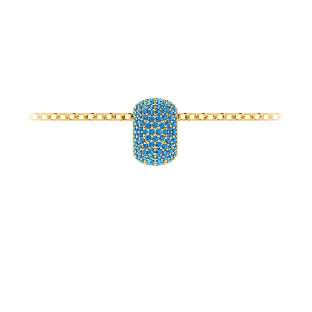 Pavé Topaz Birthstone Bead Charm