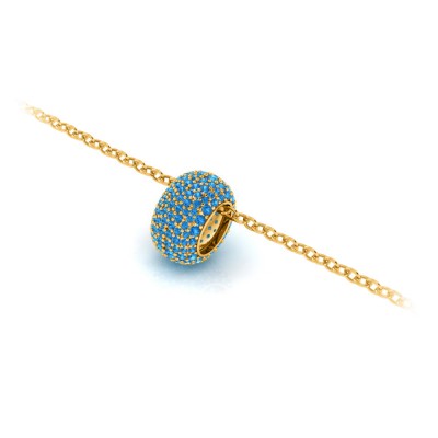 Pavé Topaz Birthstone Bead Charm