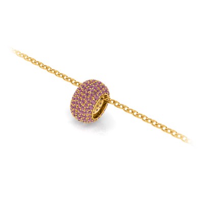 Pavé Tourmaline Birthstone Bead Charm