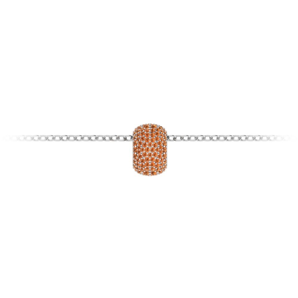 Pavé Garnet Birthstone Bead Charm