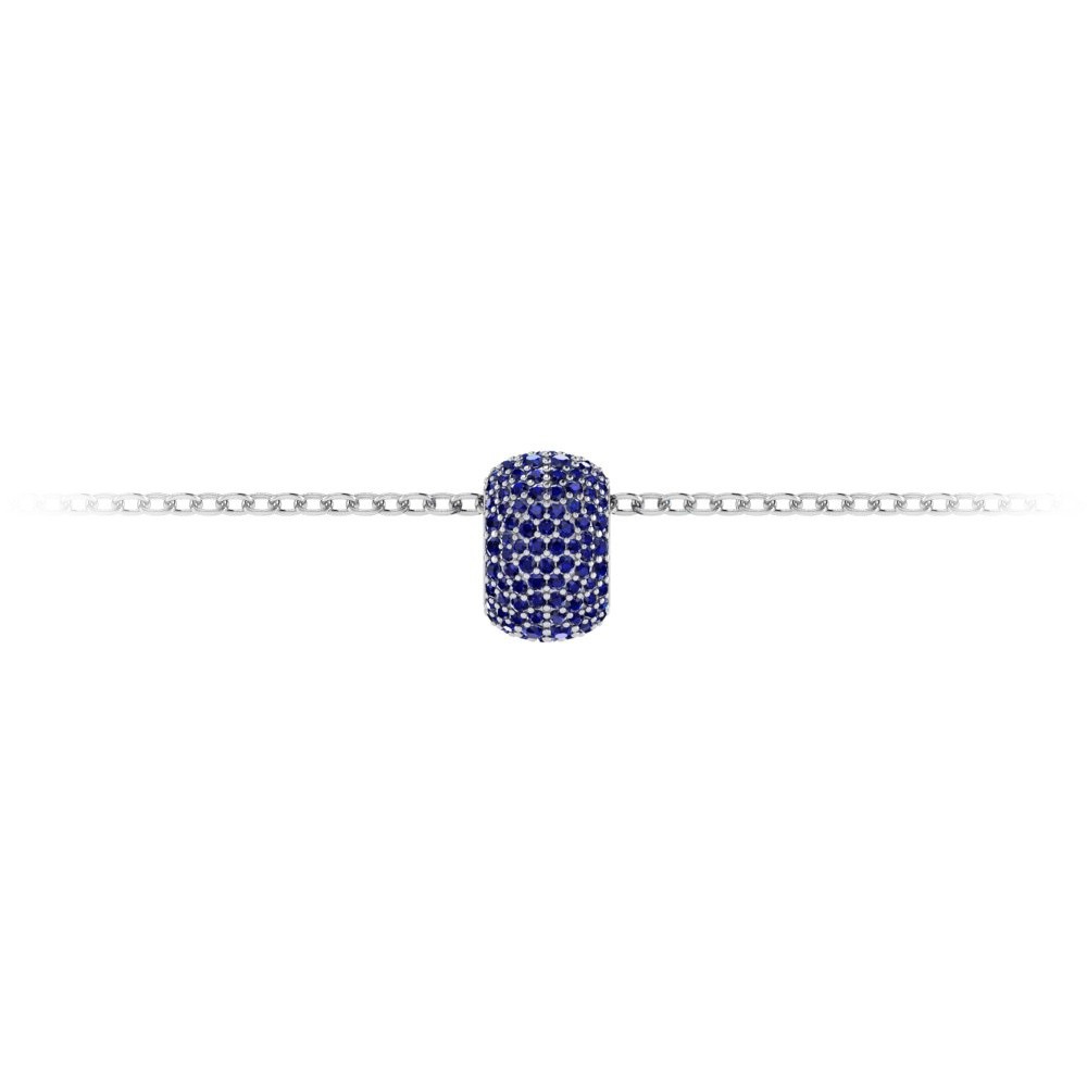 Pav?Sapphire Birthstone Bead Charm