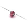 Pav?Ruby Birthstone Bead Charm