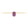 Pavè Amethyst Birthstone Bead Charm