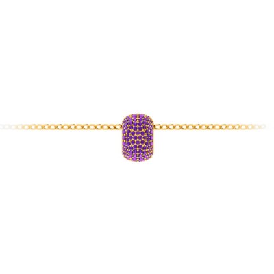 Pavè Amethyst Birthstone Bead Charm