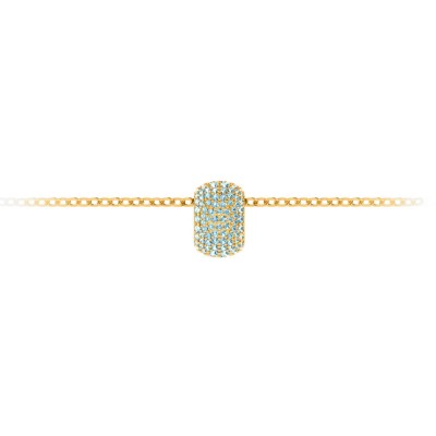 Pav?Aquamarine Birthstone Bead Charm