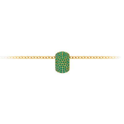 Pav?Emerald Birthstone Bead Charm