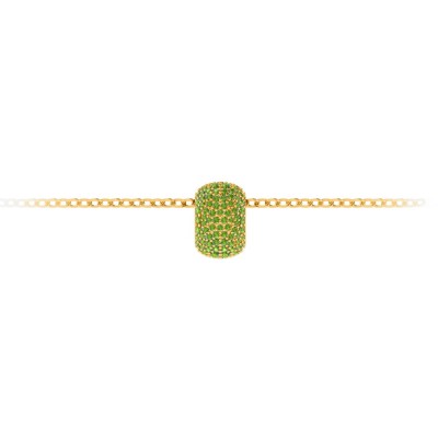 Pav?Peridot Birthstone Bead Charm