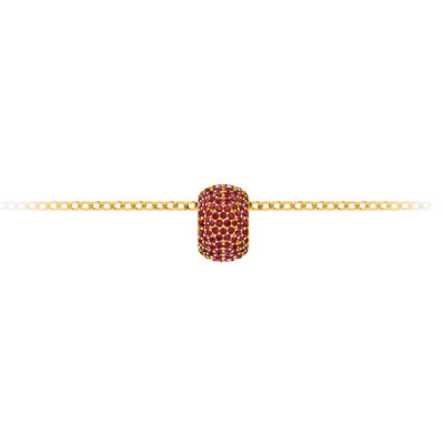 Pavè Ruby Birthstone Bead Charm