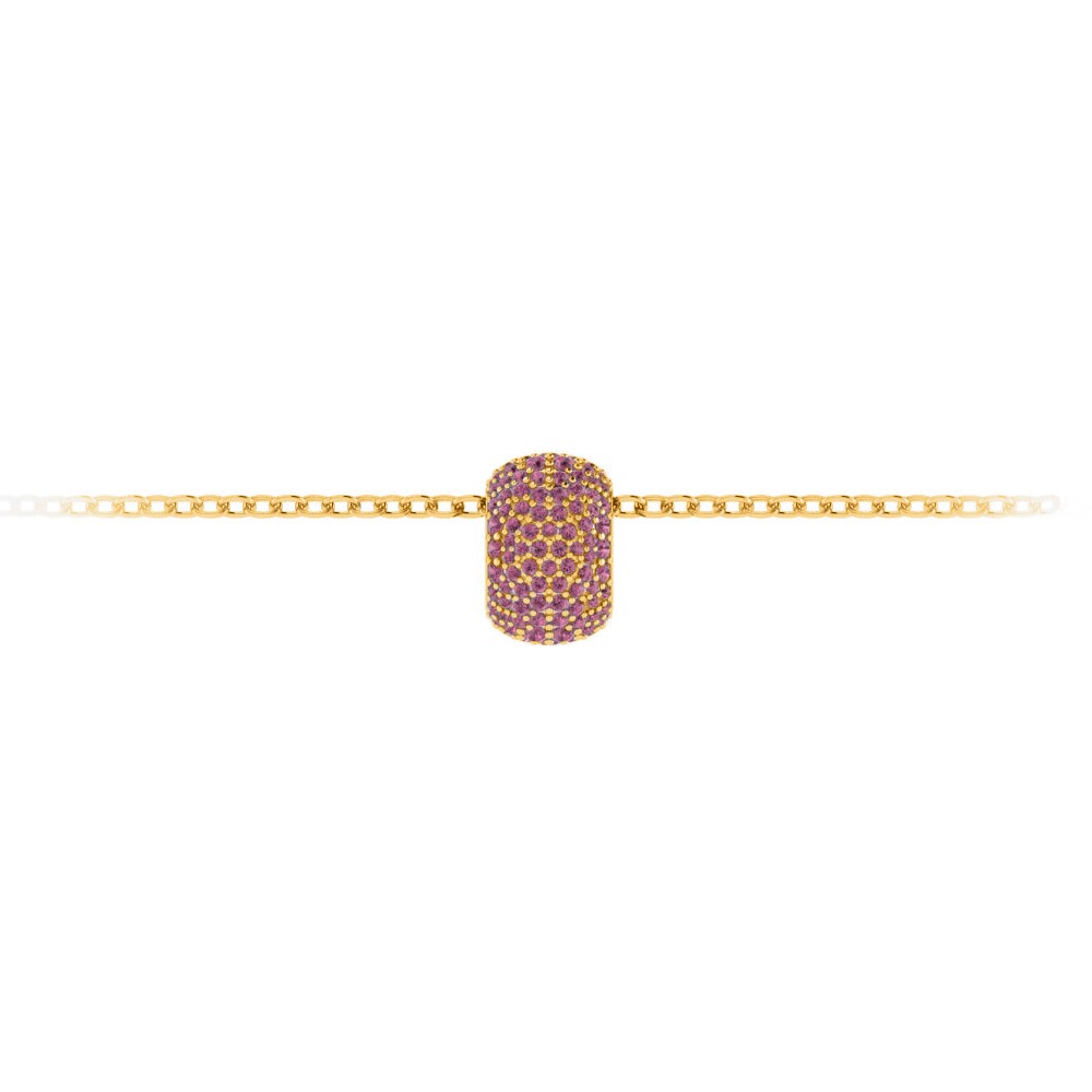 Pav?Tourmaline Birthstone Bead Charm