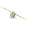 Pav?Aquamarine Birthstone Bead Charm