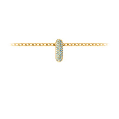 Mini Pavé Aquamarine Birthstone Bead Charm
