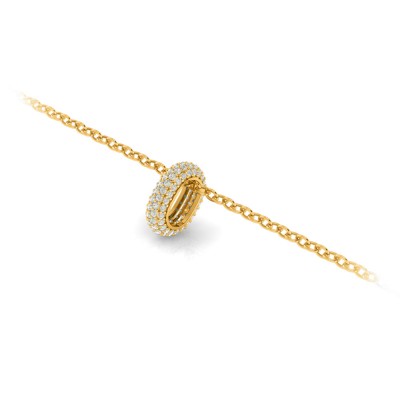 Mini Pavé Lab Diamond Birthstone Bead Charm