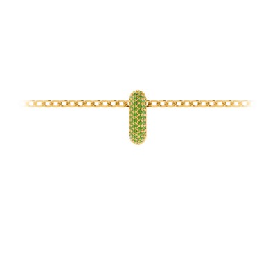 Mini Pavé Peridot Birthstone Bead Charm