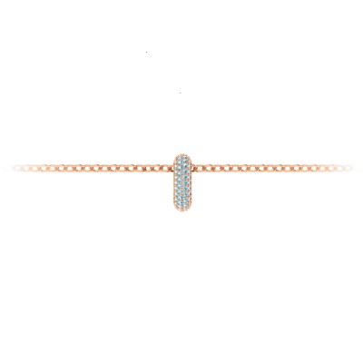 Mini Pav?Aquamarine Birthstone Bead Charm