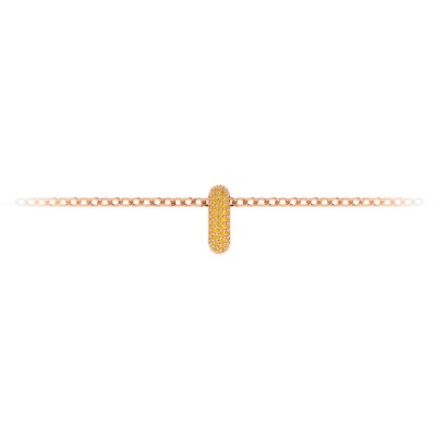 Mini Pav?Citrine Birthstone Bead Charm