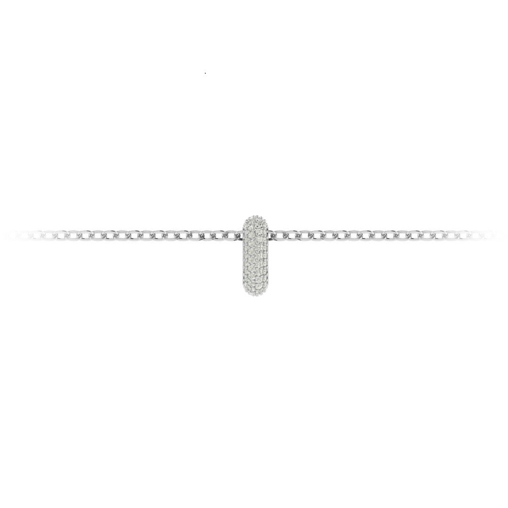 Mini Pavé Moissanite Birthstone Bead Charm