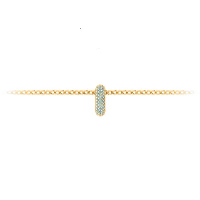 Mini Pavè Aquamarine Birthstone Bead Charm