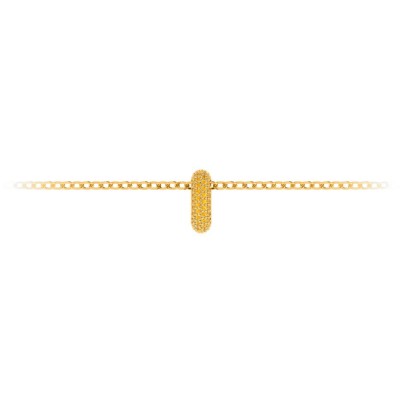 Mini Pavè Citrine Birthstone Bead Charm