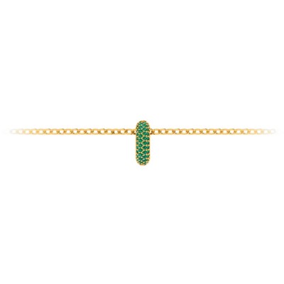Mini Pavè Emerald Birthstone Bead Charm