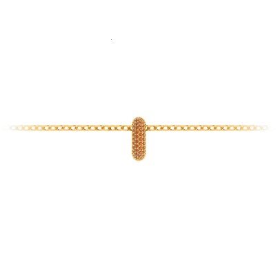 Mini Pavè Garnet Birthstone Bead Charm