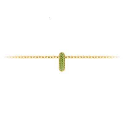 Mini Pav?Peridot Birthstone Bead Charm