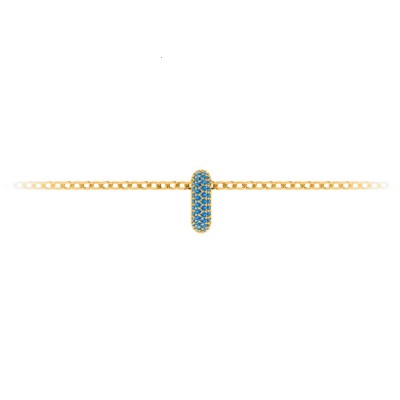 Mini Pav?Topaz Birthstone Bead Charm