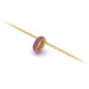 Mini Pavè Amethyst Birthstone Bead Charm