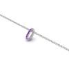 Prong Set Round Amethyst Birthstone Bead Charm