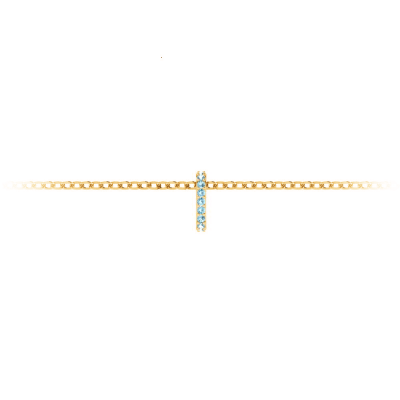 Prong Set Round Aquamarine Birthstone Bead Charm