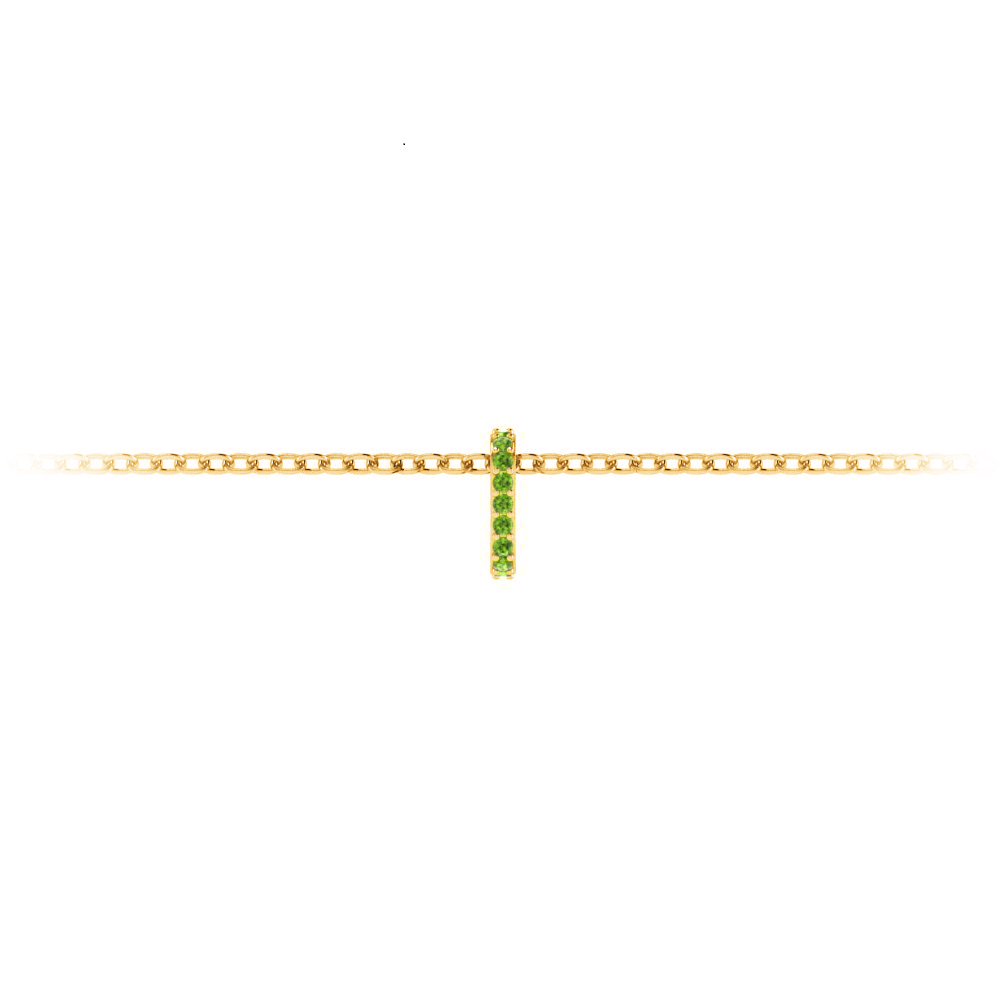 Prong Set Round Peridot Birthstone Bead Charm