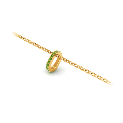 Prong Set Round Peridot Birthstone Bead Charm