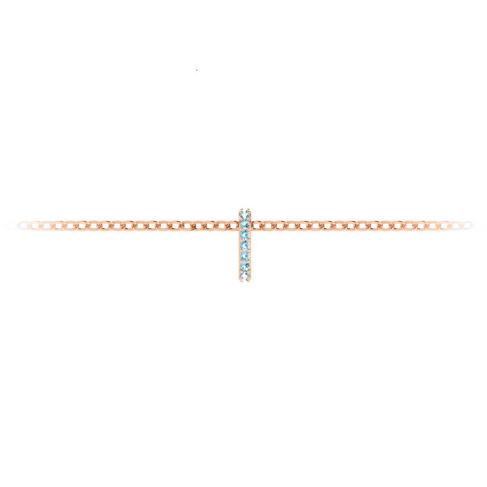 Prong Set Round Aquamarine Birthstone Bead Charm