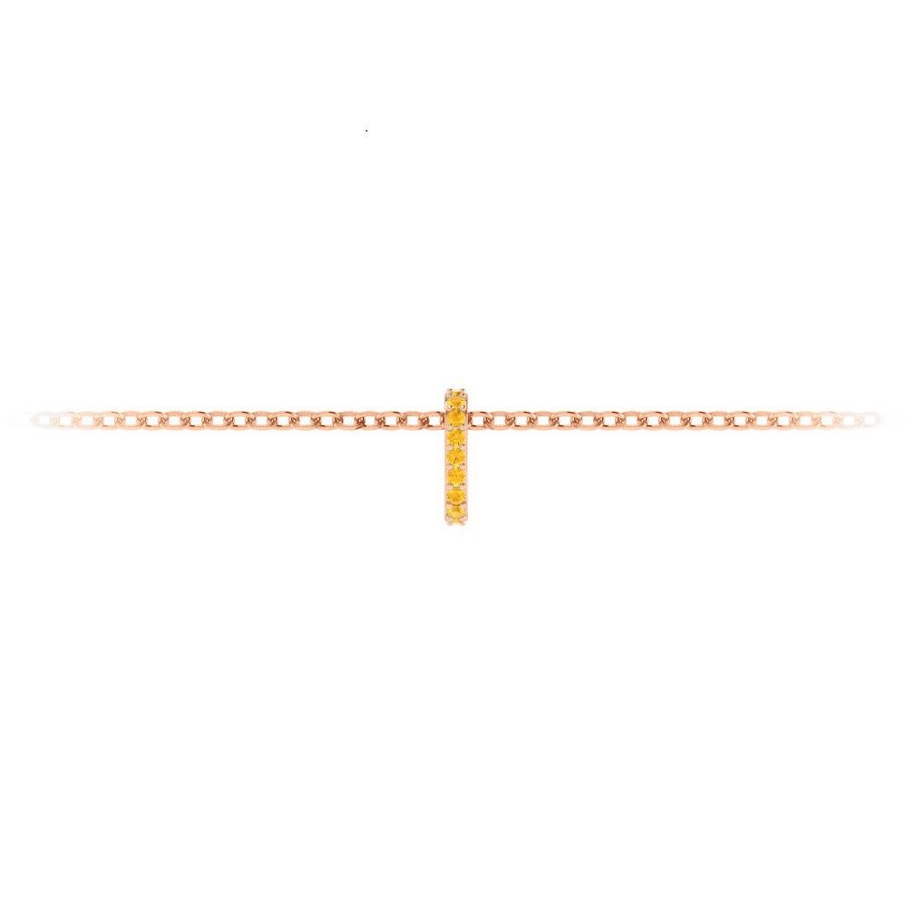 Prong Set Round Citrine Birthstone Bead Charm