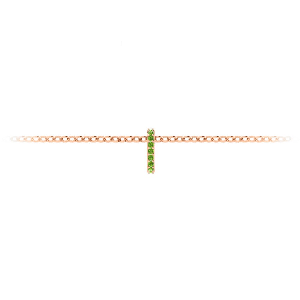 Prong Set Round Peridot Birthstone Bead Charm