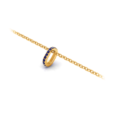 Prong Set Round Sapphire Birthstone Bead Charm