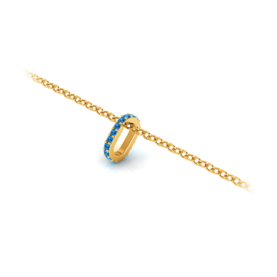 Prong Set Round Topaz Birthstone Bead Charm