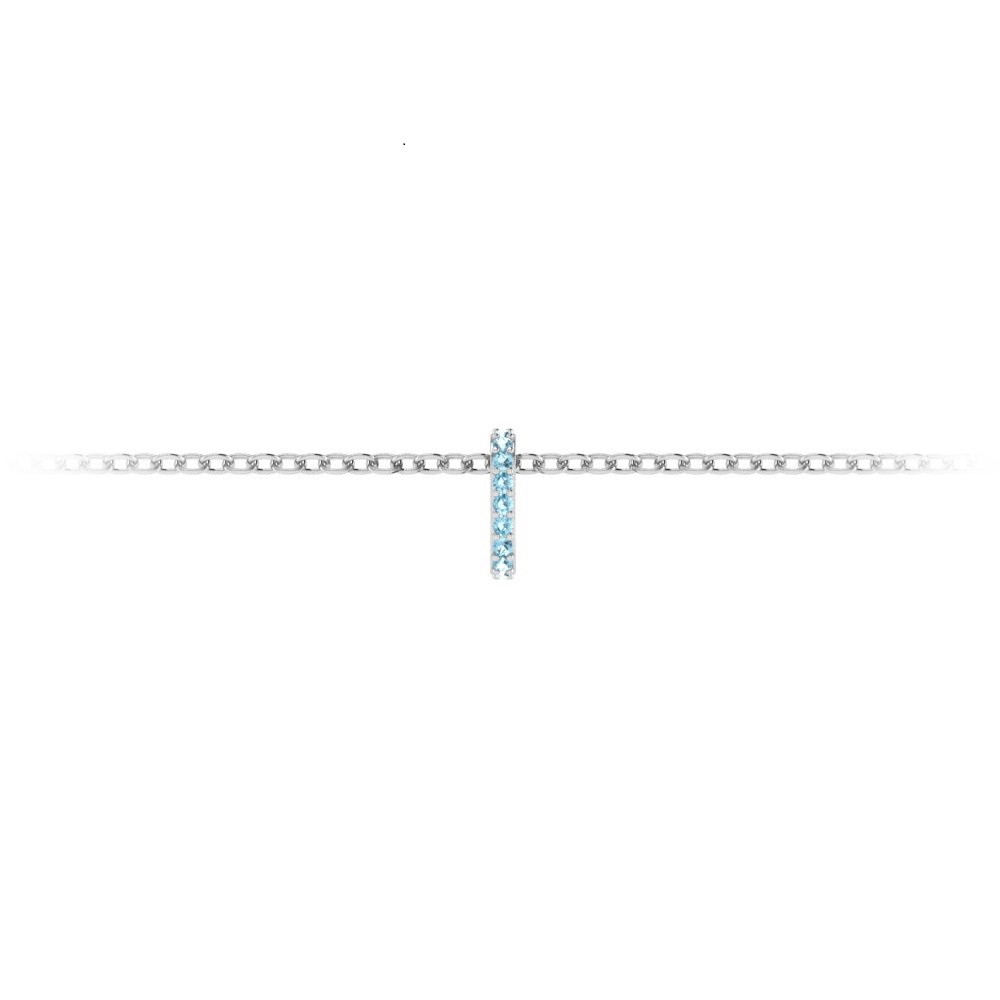 Prong Set Round Aquamarine Birthstone Bead Charm