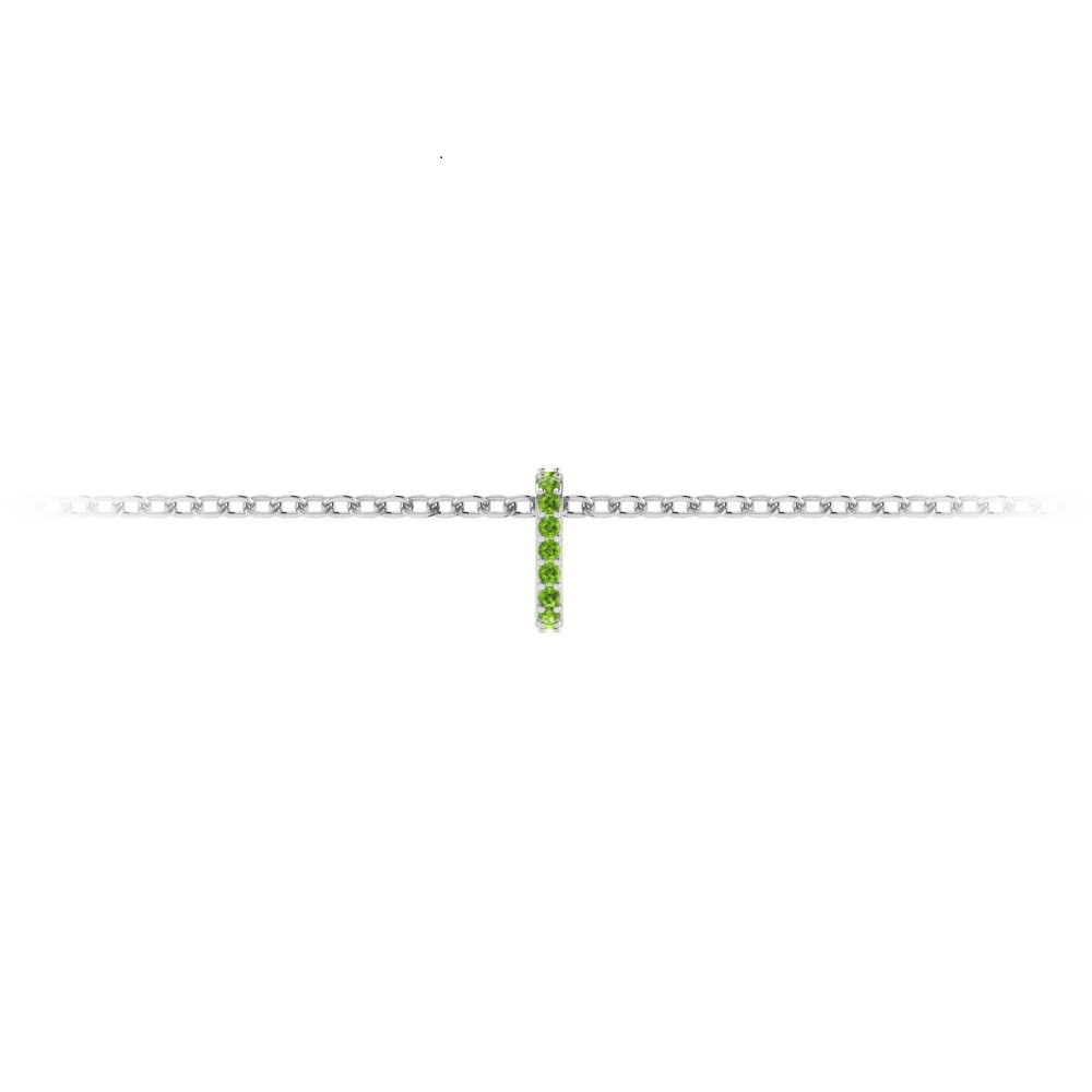 Prong Set Round Peridot Birthstone Bead Charm