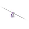 Prong Set Round Amethyst Birthstone Bead Charm
