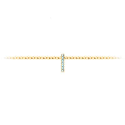 Prong Set Round Aquamarine Birthstone Bead Charm