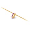 Prong Set Round Amethyst Birthstone Bead Charm
