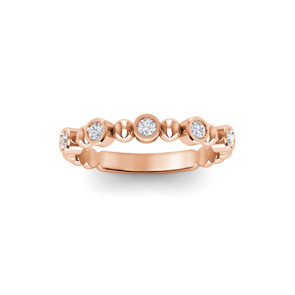 Alternating Five Diamond Ring