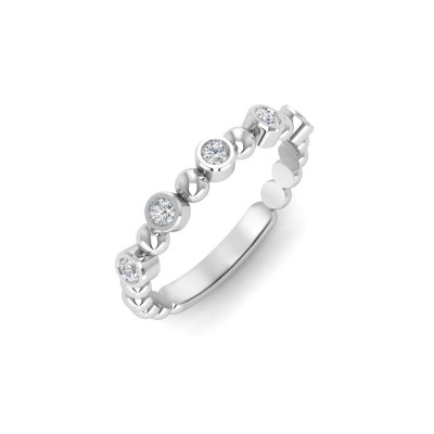 Alternating Five Diamond Ring