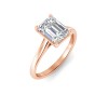 2 Ct Emerald CZ Comfort Fit Solitaire Engagement Ring