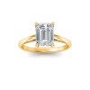 2 Ct Emerald Lab Diamond Comfort Fit Solitaire Engagement Ring