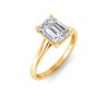 2 Ct Emerald Lab Diamond Comfort Fit Solitaire Engagement Ring