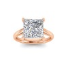 1 Ct Princess Lab Diamond Comfort Fit Solitaire Engagement Ring