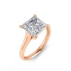 1 Ct Princess Lab Diamond Comfort Fit Solitaire Engagement Ring
